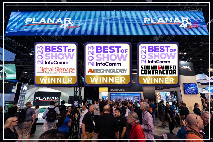 米兰官方网PLANAR三款产品同时斩获InfoComm最佳展示奖